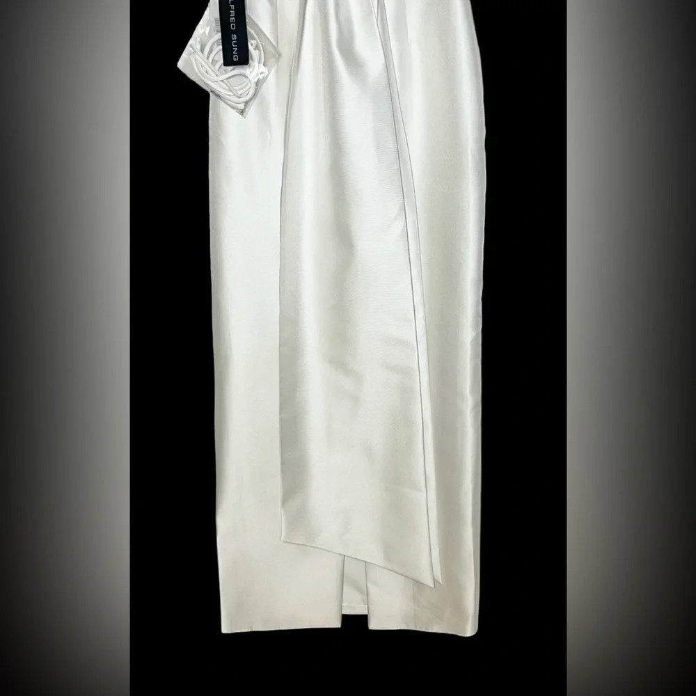 ALFRED SUNG D856 Maxi Dress in Ivory - Picture 11 of 14